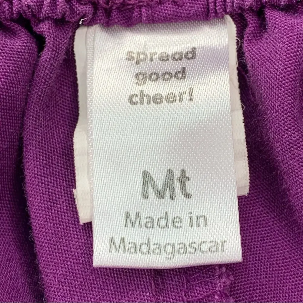 Wonderwink Scrub Set Eggplant Short Sleeve Size Top L Pants Medium Tall